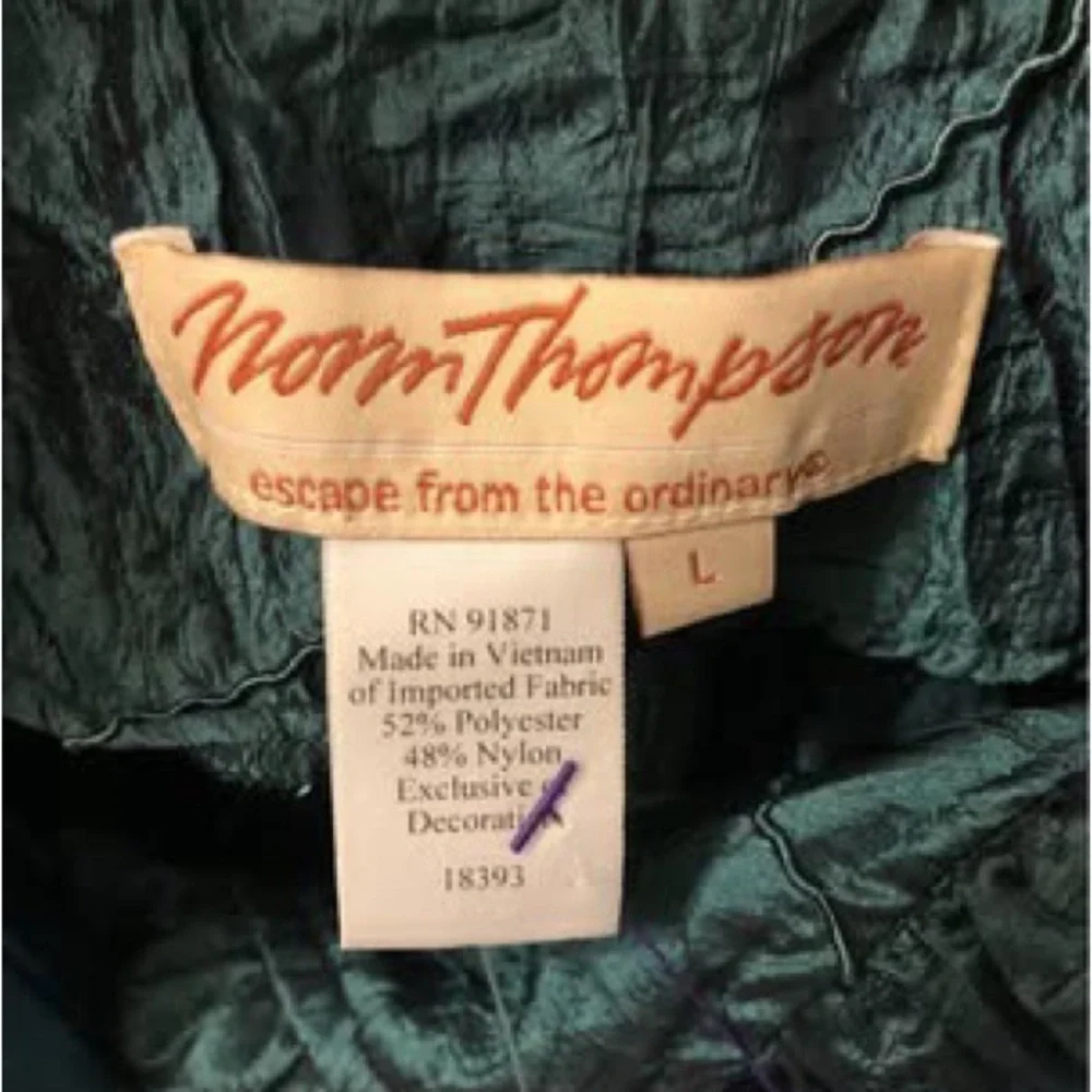 Norm Thompson Greenish Blue Blazer Classic Style - Picture 3 of 3